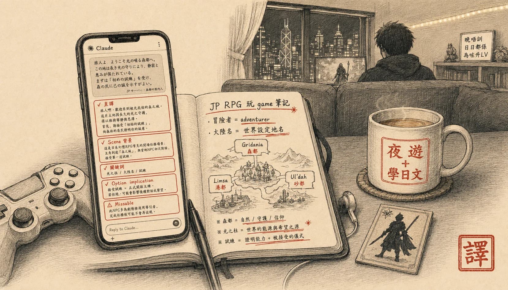 玩日版 RPG 撞語言牆?用 Claude 即時翻譯 + 解任務背景