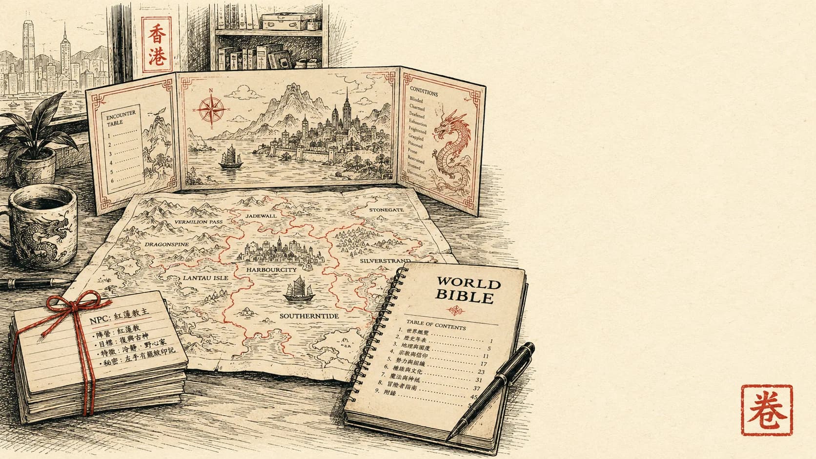 TRPG 跑 6 個月 campaign,NPC 名同地理開始撞晒?用 Claude 整世界設定書 + 場次紀錄