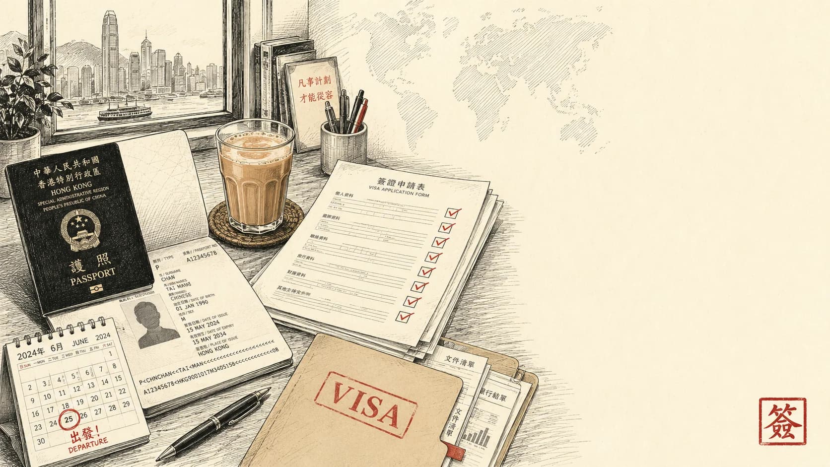 第一次申請 Schengen / 美國 ESTA / 日本 eVisa：用 Claude 30 分鐘準備清單